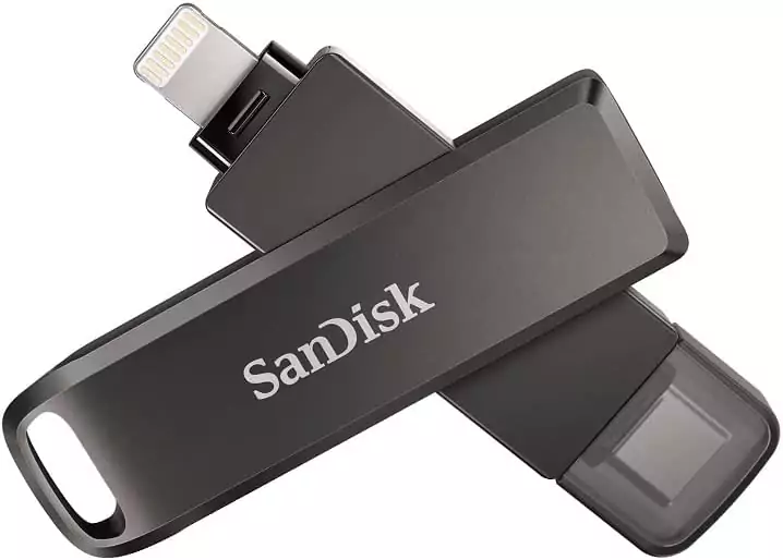 SanDisk iXpand Flash Drive Luxe 128GB 2-in-1 Lightning & USB Type-C SanDisk iXpand Flash Drive Luxe 128GB 2-in-1 Lightning & USB Type-C