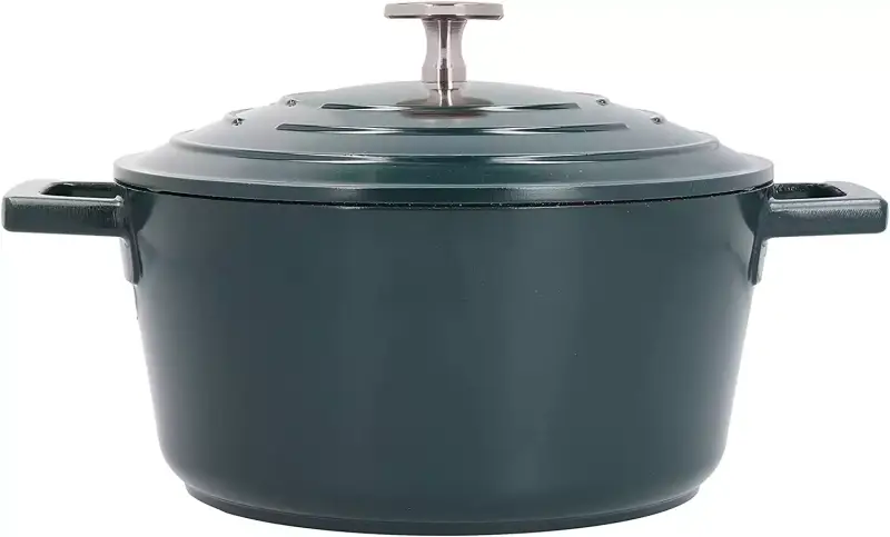 Cazuela redonda con tapa 4L antiadherente acero fundido Cazuela redonda con tapa 4L antiadherente acero fundido