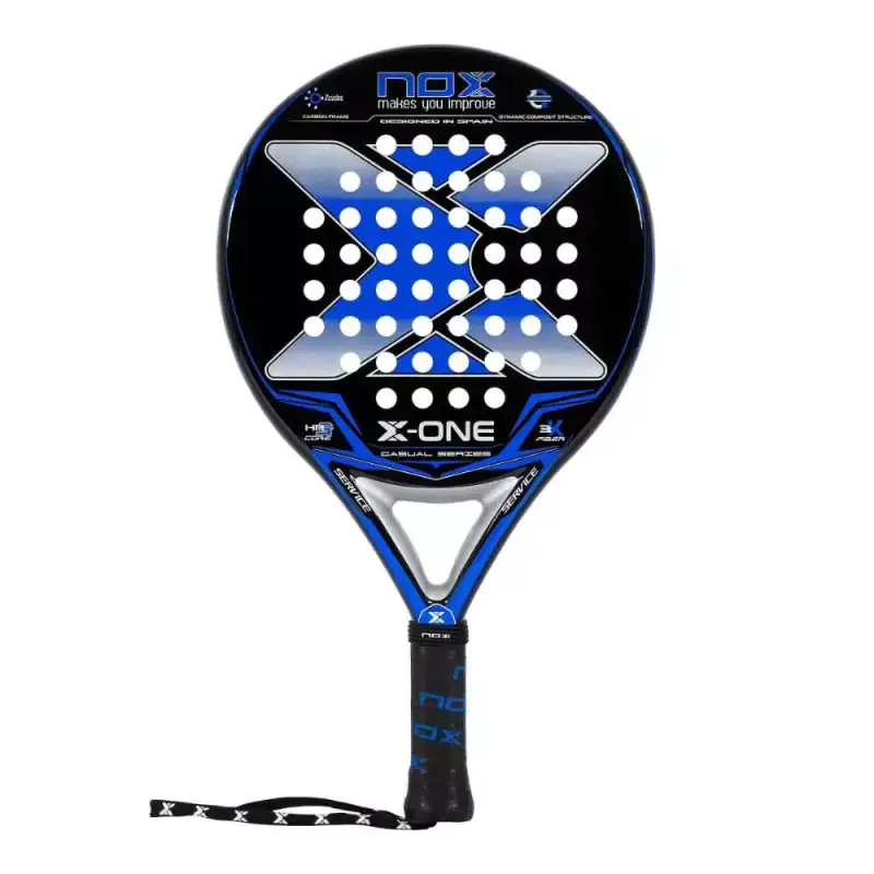 Pala de pádel Nox X-One Blue + Protector + Muñequera Pala de pádel Nox X-One Blue + Protector + Muñequera