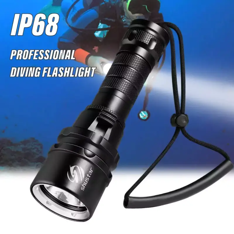Linterna de buceo de alta potencia 18650 IP68 Linterna de buceo de alta potencia 18650 IP68