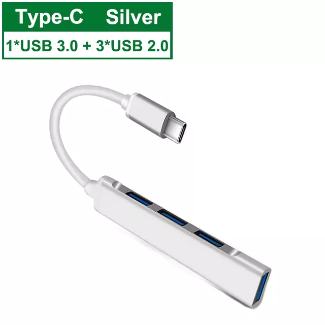HUB USB 3.0 tipo C 4 en 1 HUB USB 3.0 tipo C 4 en 1