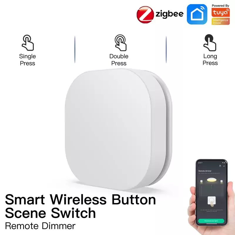 Interruptor de botón inalámbrico inteligente Tuya Zigbee Interruptor de botón inalámbrico inteligente Tuya Zigbee