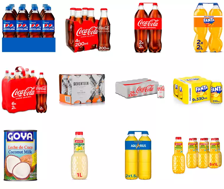 Ahorra 20 % por cada 30 € de compra en refrescos Ahorra 20 % por cada 30 € de compra en refrescos