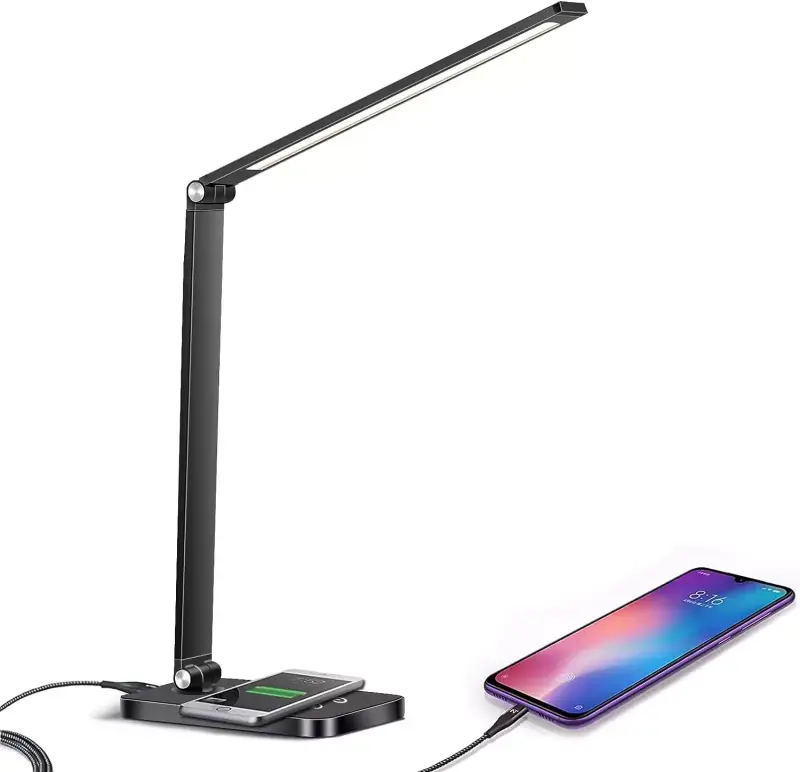 Lámpara de escritorio LED + cargador inalámbrico Lámpara de escritorio LED + cargador inalámbrico