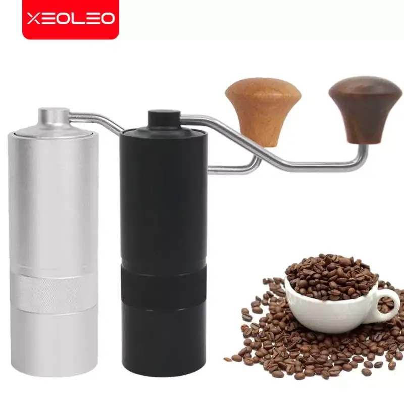Molinillo de café portátil y manual con mango de aluminio Molinillo de café portátil y manual con mango de aluminio