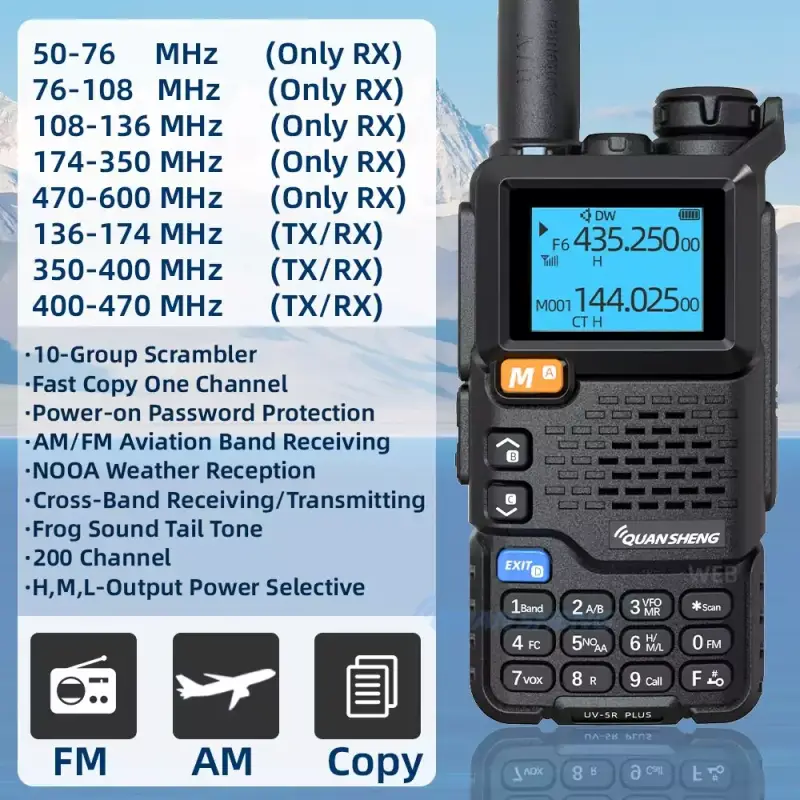 Quansheng-walkie-talkie portátil UV 5R Plus Quansheng-walkie-talkie portátil UV 5R Plus