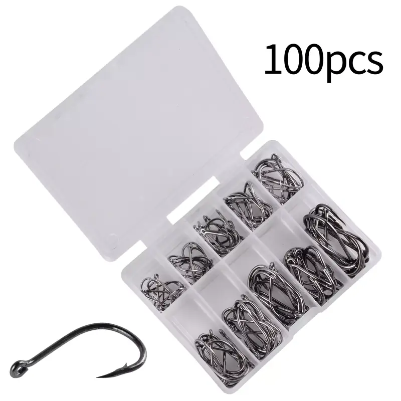 Kit de 100 anzuelos para pesca con mosca Kit de 100 anzuelos para pesca con mosca