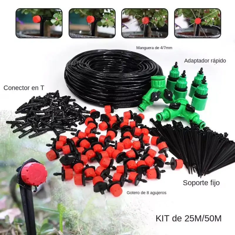 Sistema de riego por goteo kit 25 metros Sistema de riego por goteo kit 25 metros
