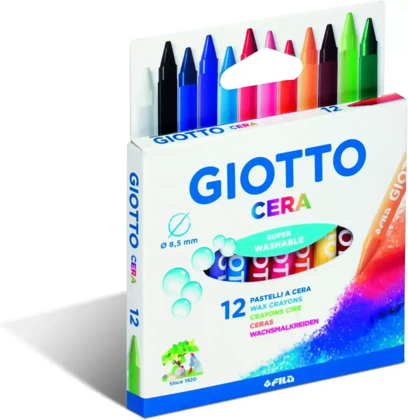 Estuche 12 ceras redondas de colores Giotto Estuche 12 ceras redondas de colores Giotto