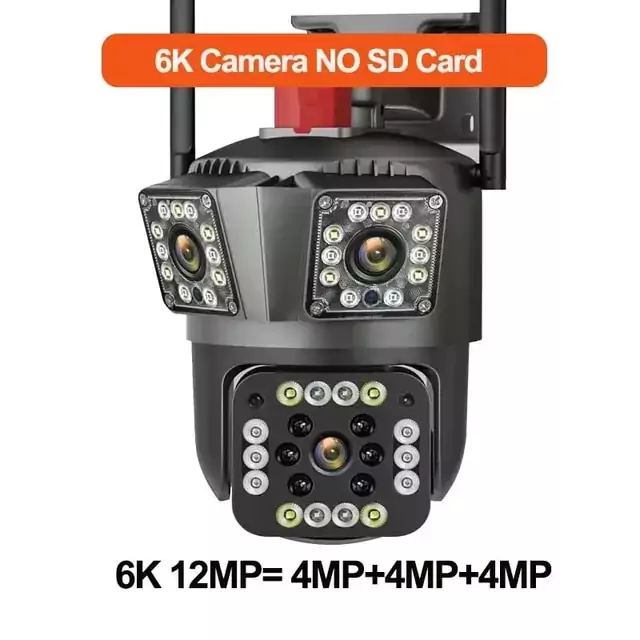 Cámara IP Triple 6K 12MP para exteriores Larmcam Cámara IP Triple 6K 12MP para exteriores Larmcam