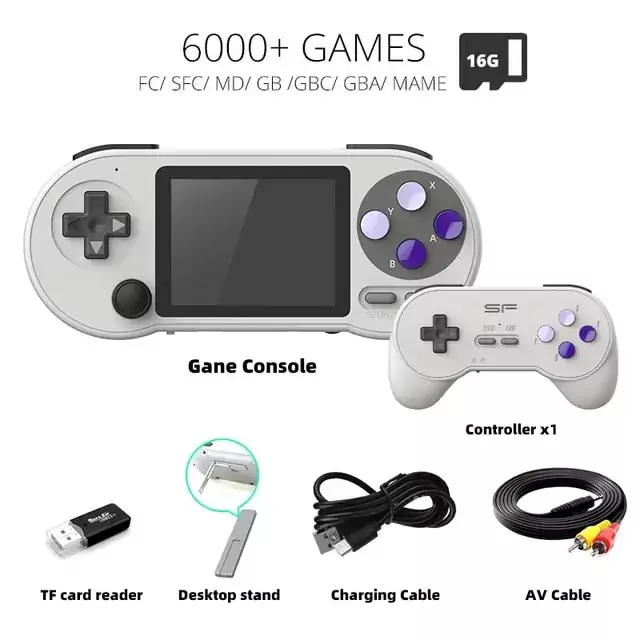 Consola retro portátil 3" 6000 juegos Data Frog SF2000 Consola retro portátil 3" 6000 juegos Data Frog SF2000