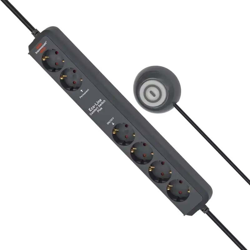 Regleta con 6 tomas + interruptor de mano/pie 1.5m Regleta con 6 tomas + interruptor de mano/pie 1.5m
