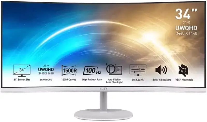 Monitor MSI Pro curvo 34" 4K 100hz Monitor MSI Pro curvo 34" 4K 100hz