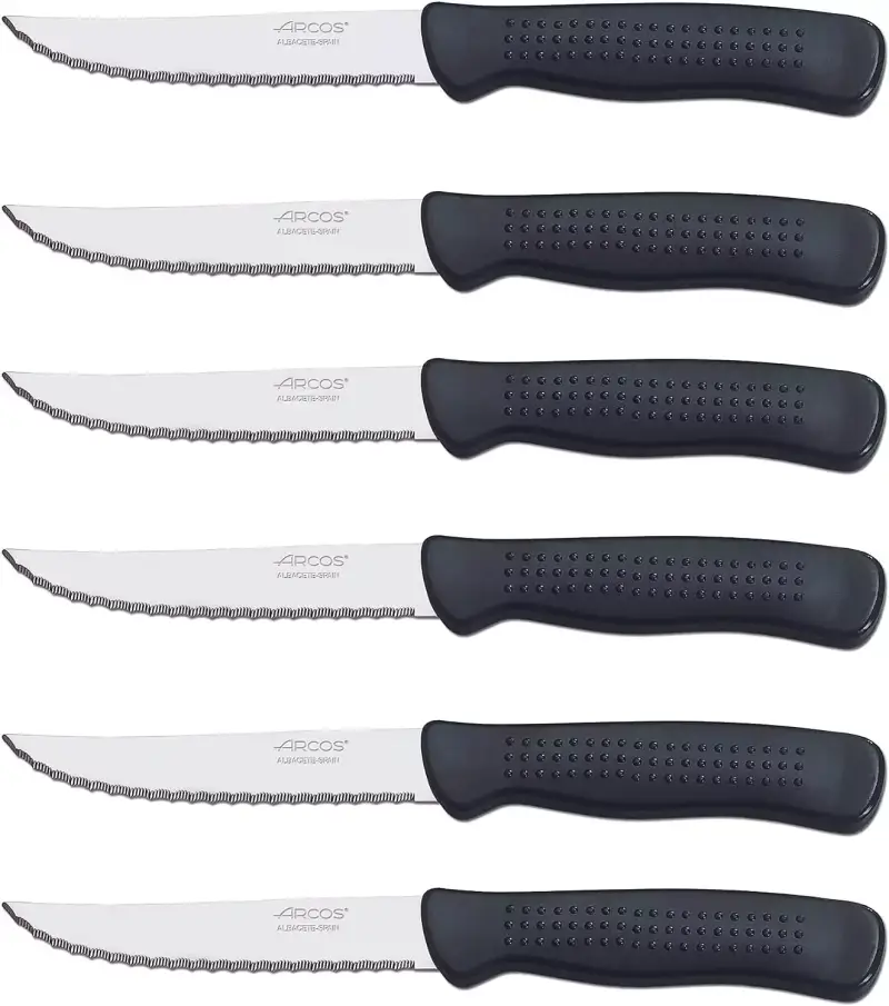 6x Cuchillo mesa chuletero Arcos 110 mm 6x Cuchillo mesa chuletero Arcos 110 mm