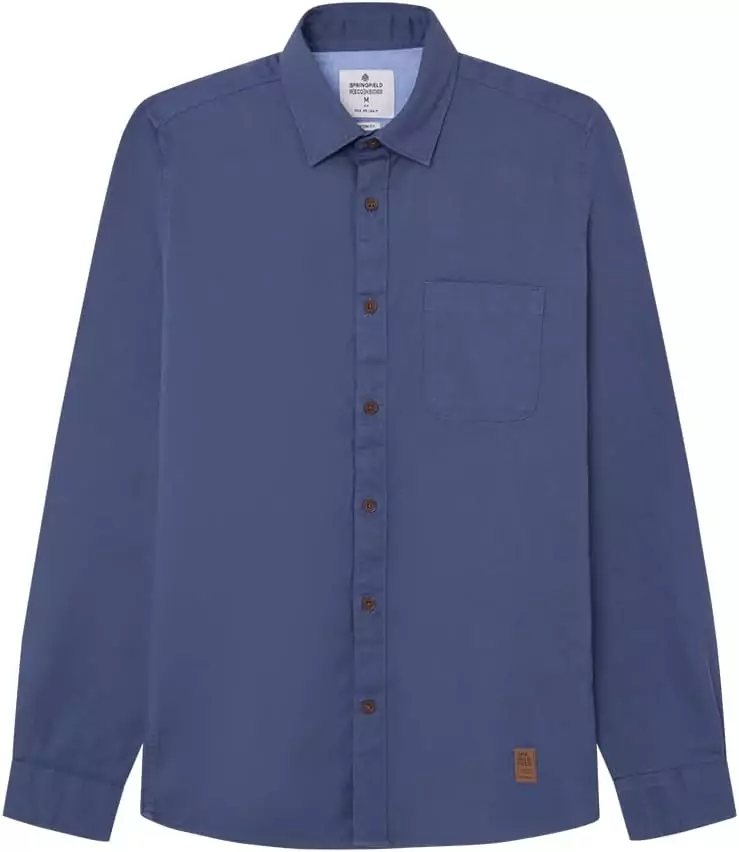 Camisa de hombre azul Springfield Camisa de hombre azul Springfield