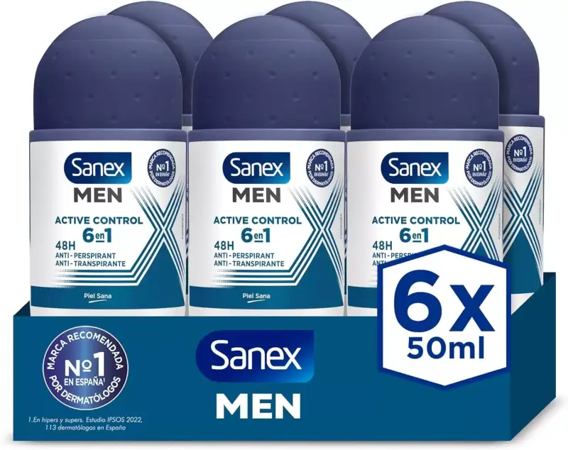 6x roll-on Sanex Men Active Control 6x roll-on Sanex Men Active Control
