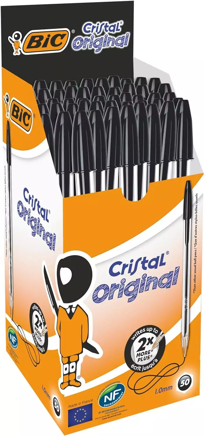 50 bolígrafos BIC Cristal Original 1.0mm 50 bolígrafos BIC Cristal Original 1.0mm