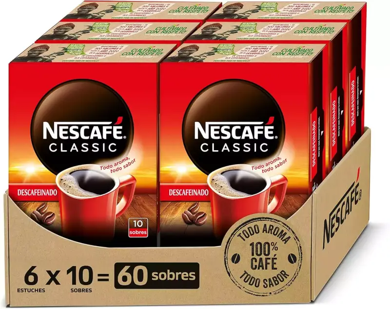 60 sobres Nescafé soluble descafeinado 60 sobres Nescafé soluble descafeinado