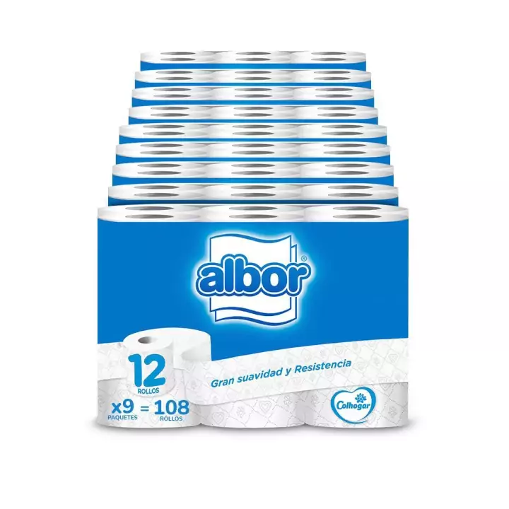 108 rollos Colhogar Albor doble capa 108 rollos Colhogar Albor doble capa