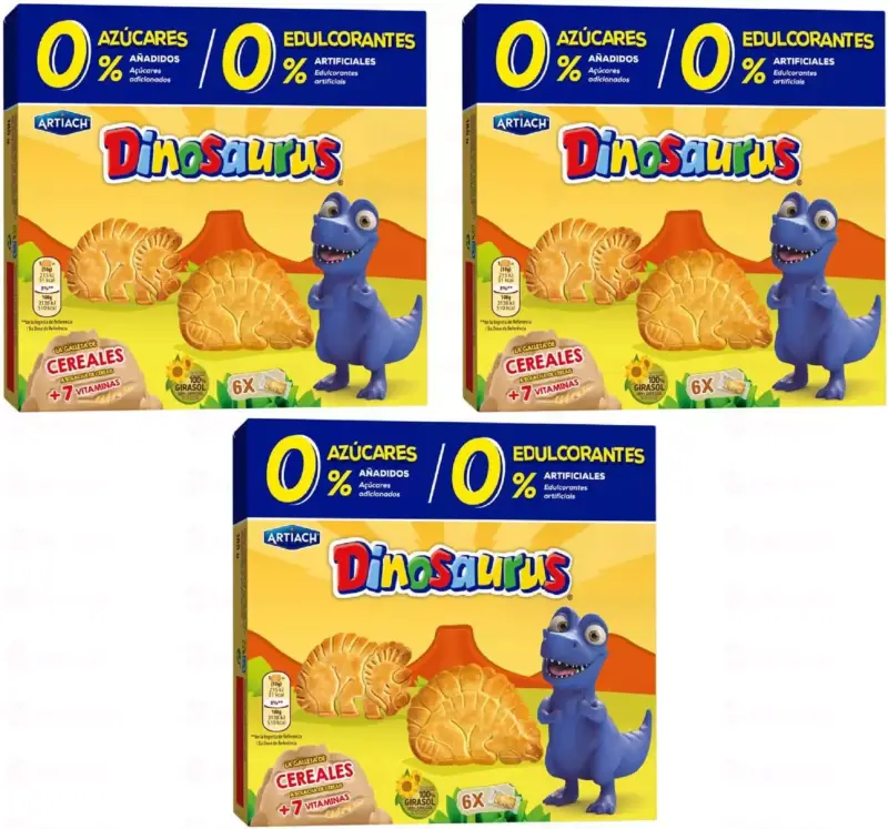 3x185gr Artiach Dinosaurus 0% Galletas de Cereales 3x185gr Artiach Dinosaurus 0% Galletas de Cereales