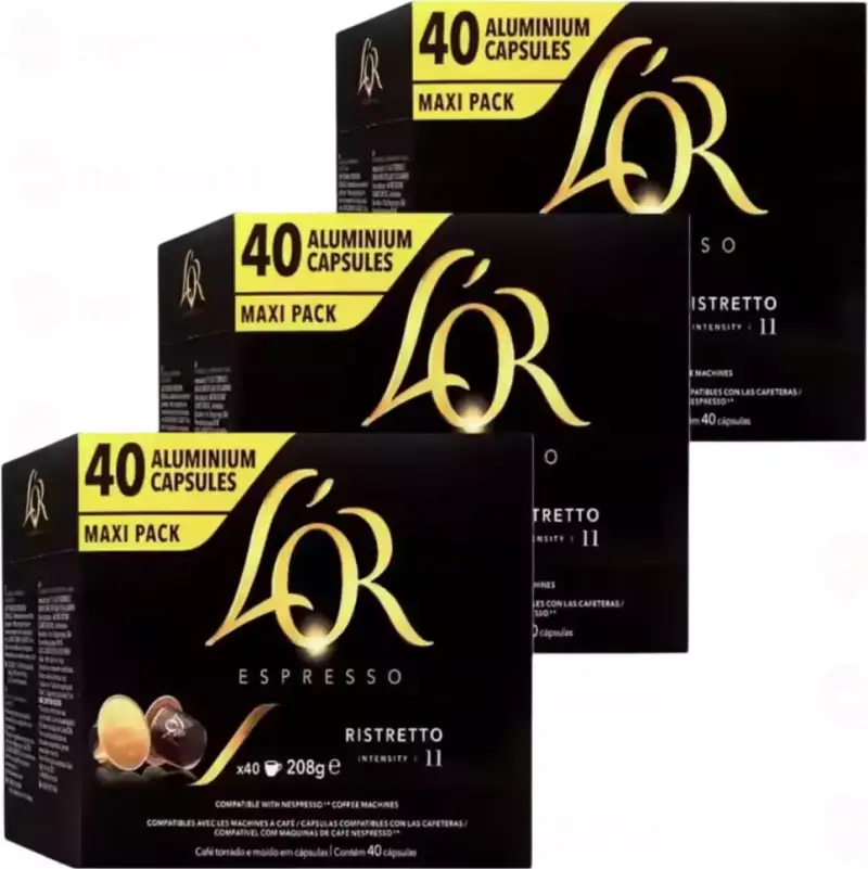 3x 40 Cápsulas L'OR Ristretto 3x 40 Cápsulas L'OR Ristretto