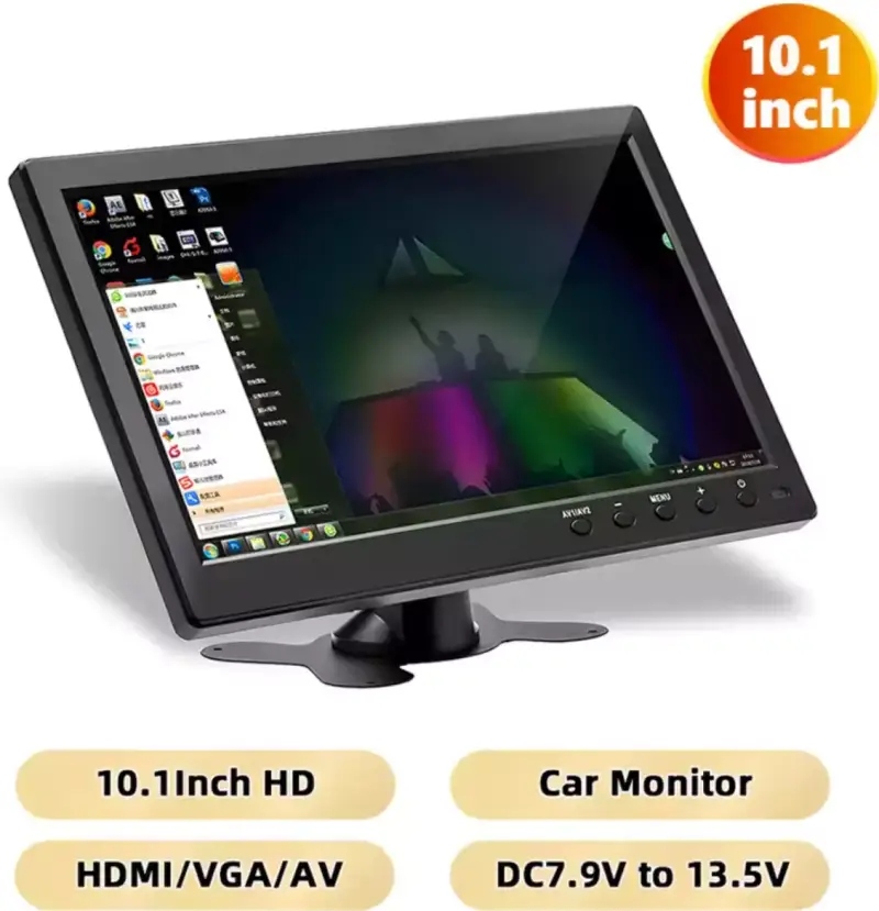 Monitor para coche, camper o camión Podofo 10,1" HD Monitor para coche, camper o camión Podofo 10,1" HD