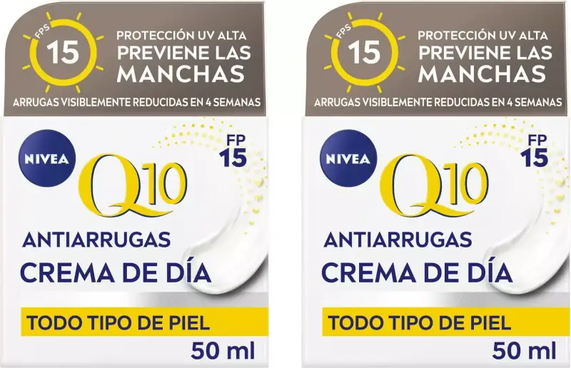2x50ml NIVEA Q10 Power Antiarrugas Cuidado de Día FP15 2x50ml NIVEA Q10 Power Antiarrugas Cuidado de Día FP15