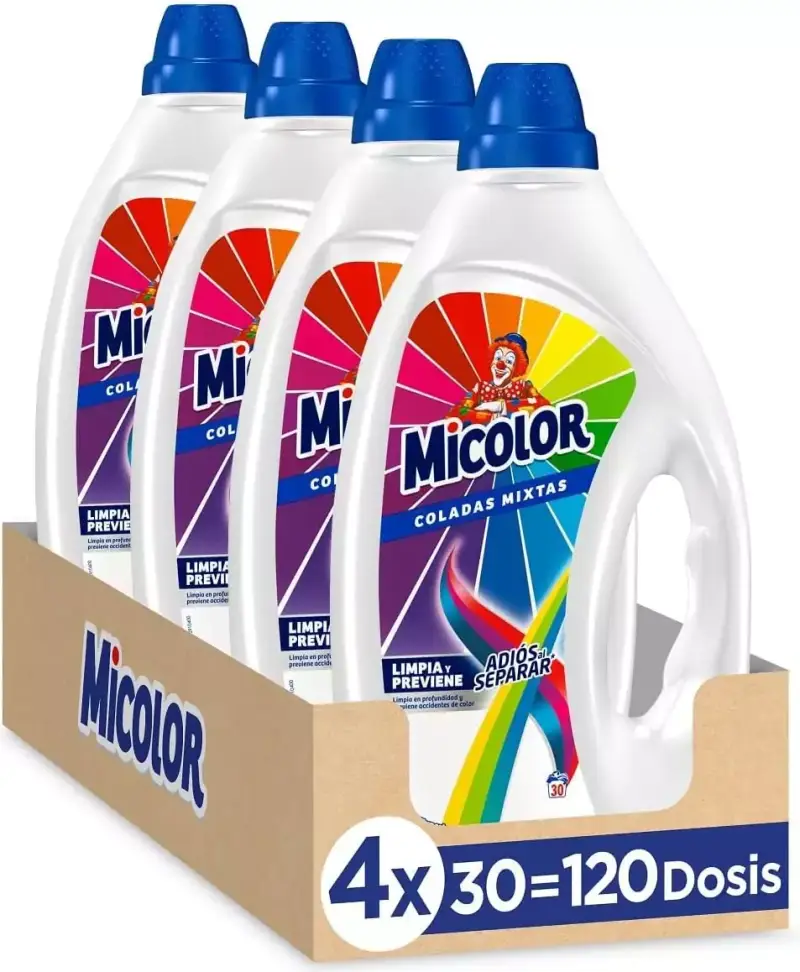 Pack 4x 30 Lavados Micolor Gel Adiós Al Separar Pack 4x 30 Lavados Micolor Gel Adiós Al Separar