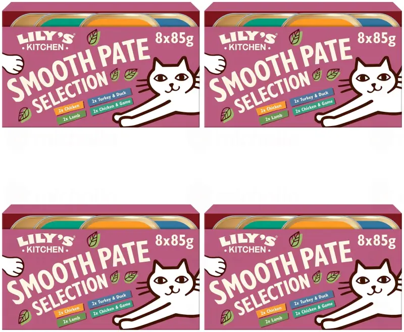32x85gr Lily's Kitchen tarrinas de alimento húmedo natural para gatos 32x85gr Lily's Kitchen tarrinas de alimento húmedo natural para gatos