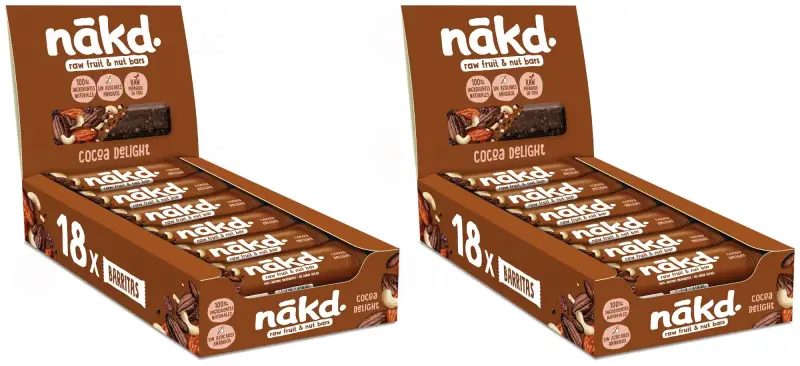Pack 36 Barritas Nakd. Cocoa Delight 35g Pack 36 Barritas Nakd. Cocoa Delight 35g