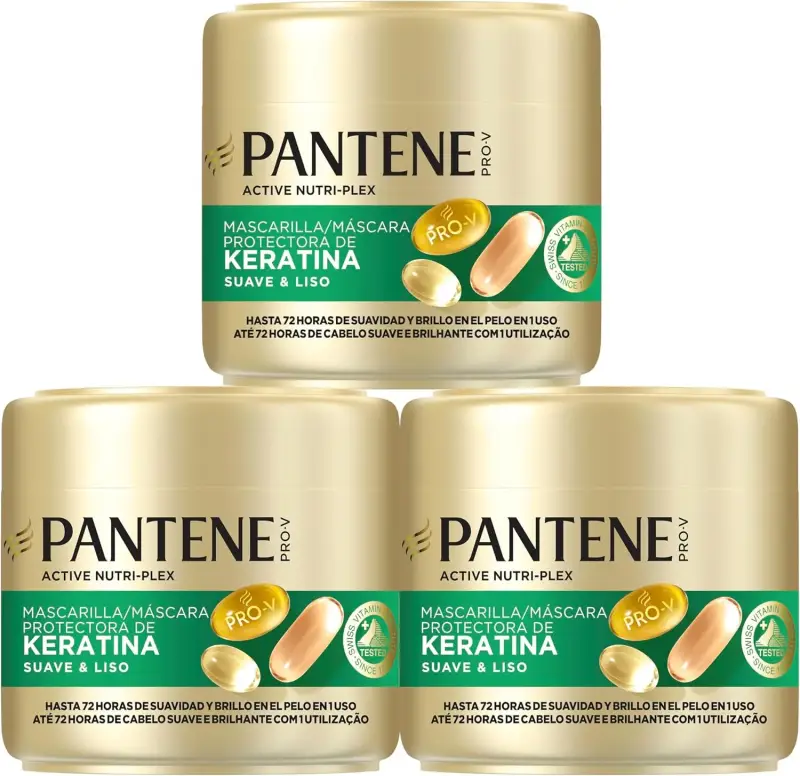 3x300ml Mascarilla Pantene Pro-V protectora de Keratina 3x300ml Mascarilla Pantene Pro-V protectora de Keratina