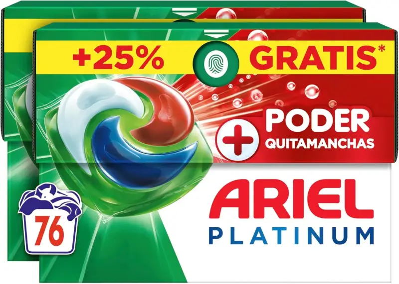 Ariel Pods Platinum detergente 76 cápsulas Ariel Pods Platinum detergente 76 cápsulas