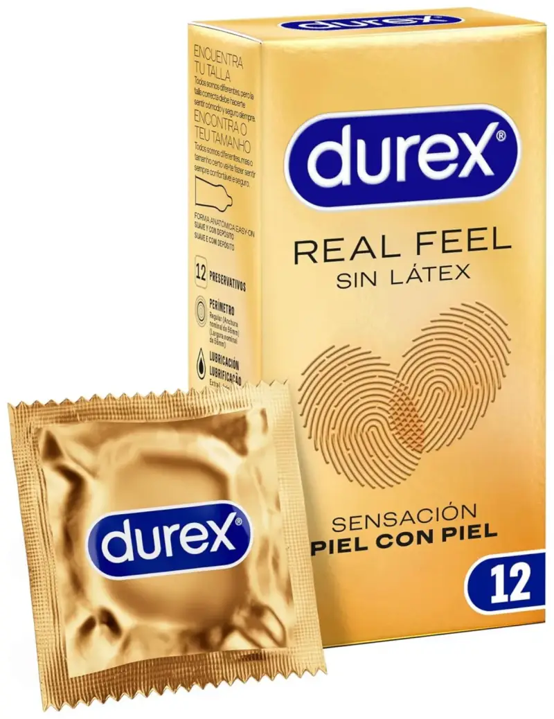 12x Durex Preservativos Sensitivos Real Feel Sin Látex 12x Durex Preservativos Sensitivos Real Feel Sin Látex