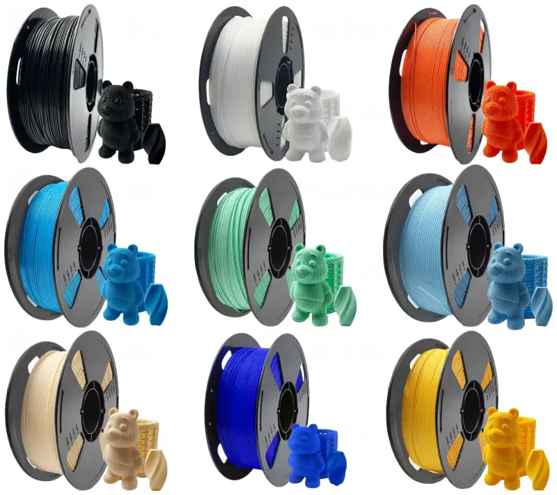 Rollo filamento 3D 1K PLA varios colores Rollo filamento 3D 1K PLA varios colores