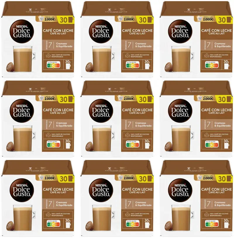270 cápsulas Nescafé Dolce Gusto Café con Leche 270 cápsulas Nescafé Dolce Gusto Café con Leche