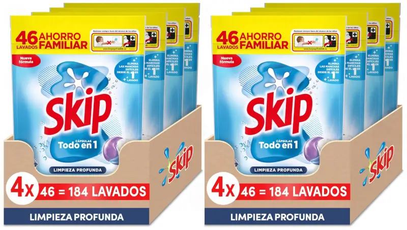 368 lavados Skip Detergente en cápsulas 368 lavados Skip Detergente en cápsulas