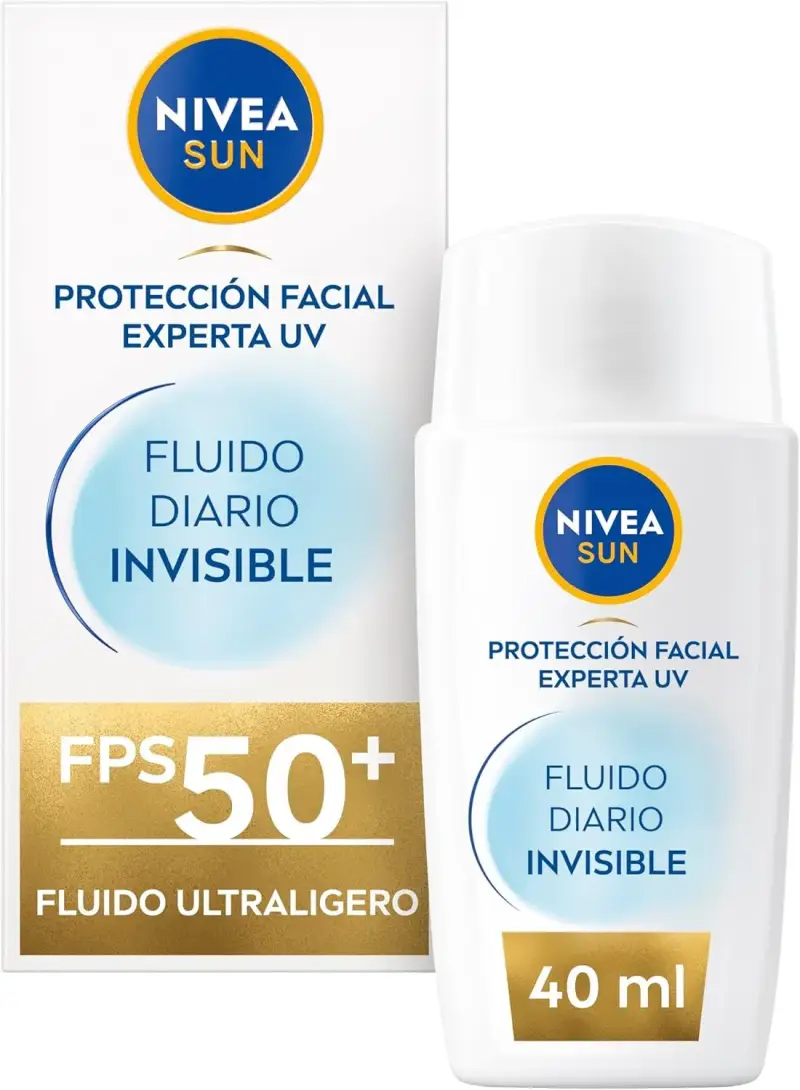 NIVEA SUN Fluido Diario Invisible Protector solar facial FPS 50+ NIVEA SUN Fluido Diario Invisible Protector solar facial FPS 50+
