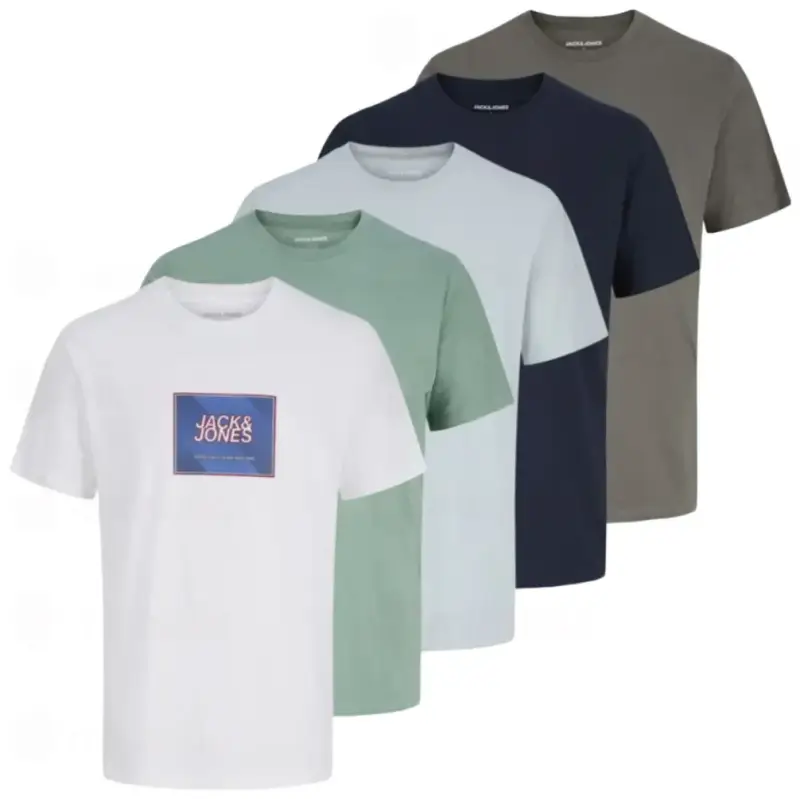 5 Camisetas estampadas Jack & Jones Tee Crew 5 Camisetas estampadas Jack & Jones Tee Crew