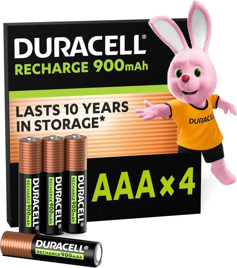Pack 4 pilas recargables AA 900mAh Duracell Pack 4 pilas recargables AA 900mAh Duracell
