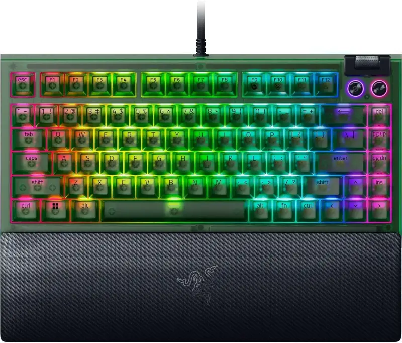 Teclado mecánico Razer BlackWidow V4 75% Phantom Green Edition Teclado mecánico Razer BlackWidow V4 75% Phantom Green Edition