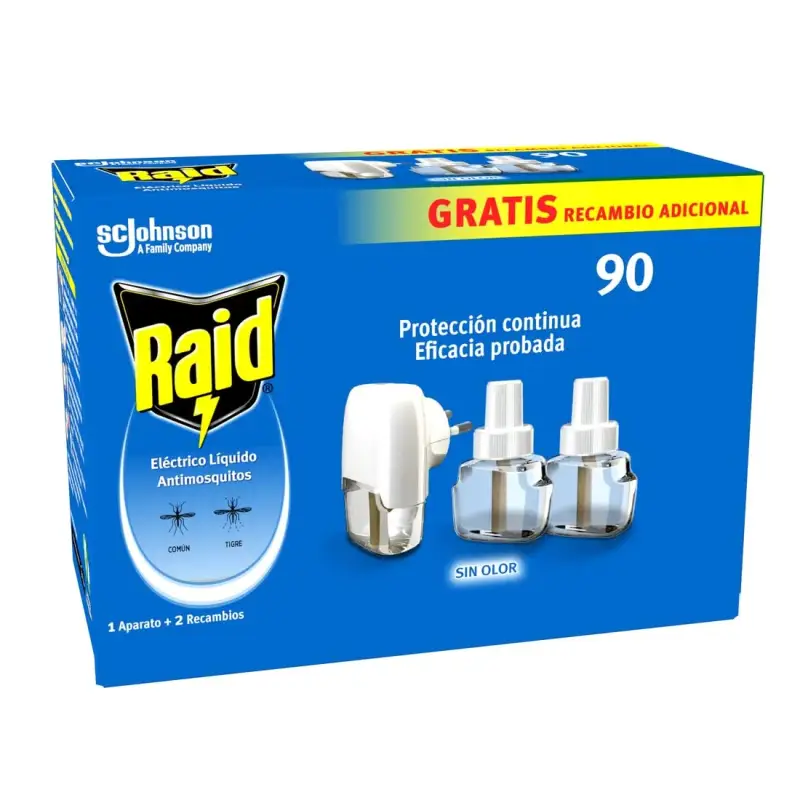 Raid eléctrico anti mosquitos comunes y tigre Raid eléctrico anti mosquitos comunes y tigre