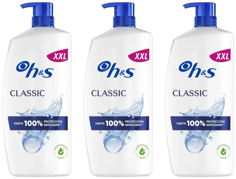 3x 1L Champú Anticaspa H&S Classic 3x 1L Champú Anticaspa H&S Classic