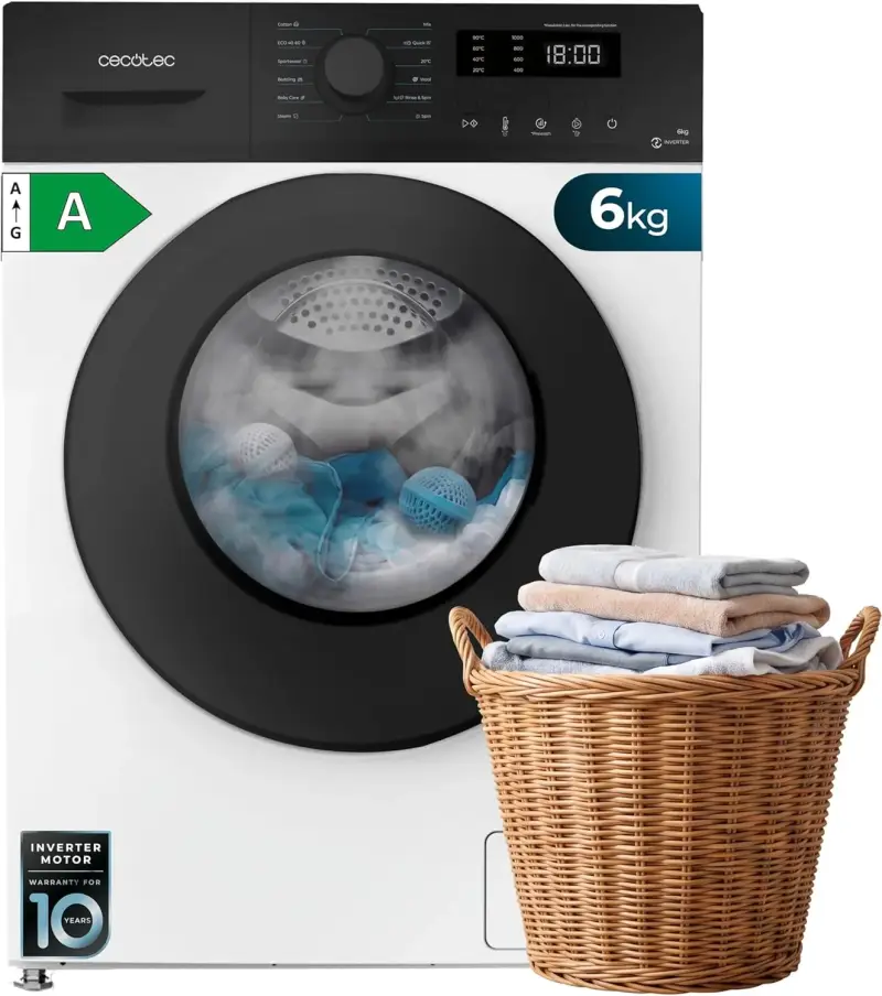 Lavadora 6Kg Cecotec Bolero DressCode 6150 Inverter Lavadora 6Kg Cecotec Bolero DressCode 6150 Inverter