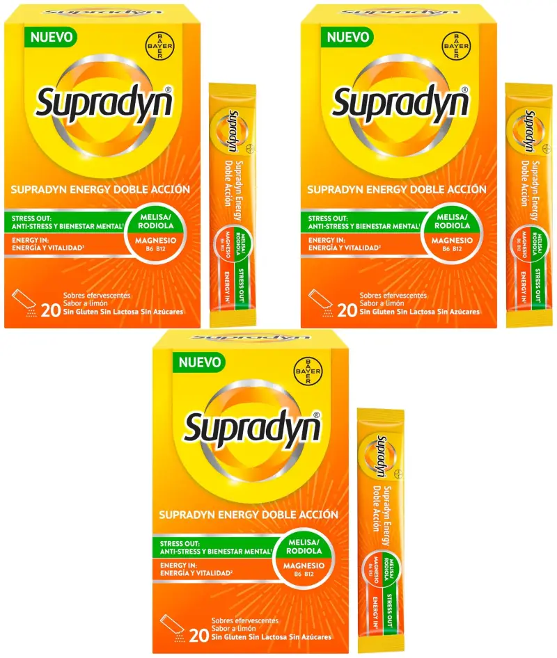3x Supradyn Energy Doble Acción Stress Out 20 sobres 3x Supradyn Energy Doble Acción Stress Out 20 sobres