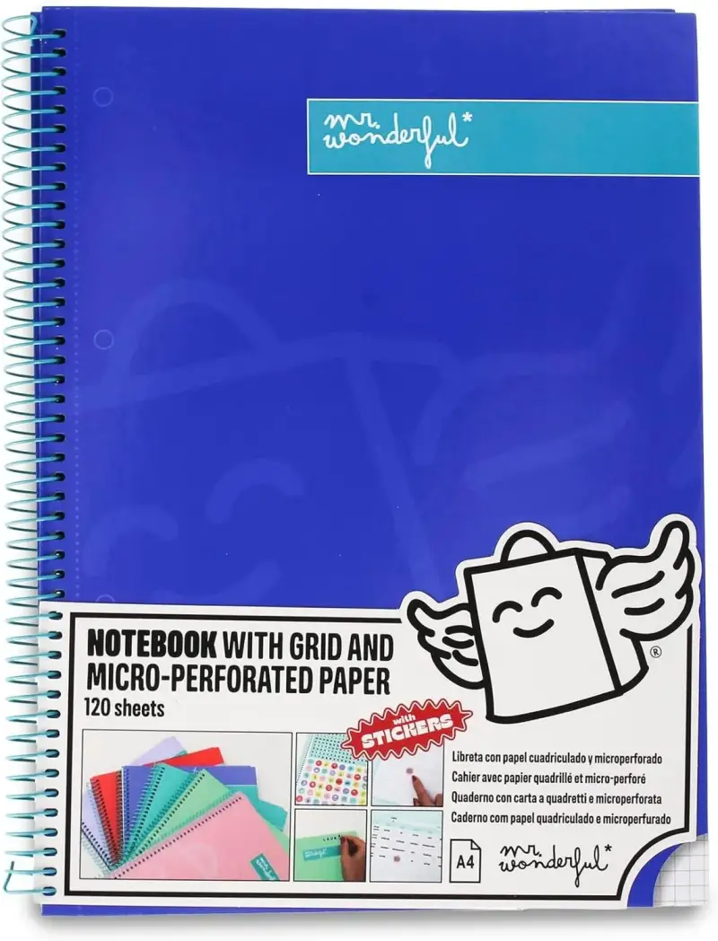 Libreta A4 Mr. Wonderful 240 páginas + pegatinas Libreta A4 Mr. Wonderful 240 páginas + pegatinas