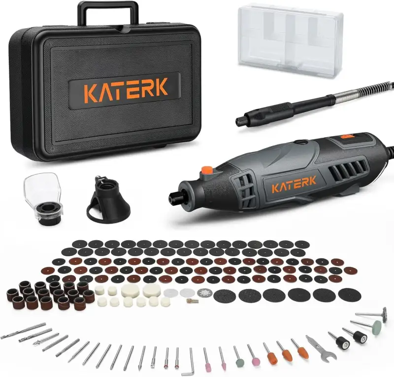 Amoladora Katerk 160W + maletín + 155 accesorios Amoladora Katerk 160W + maletín + 155 accesorios