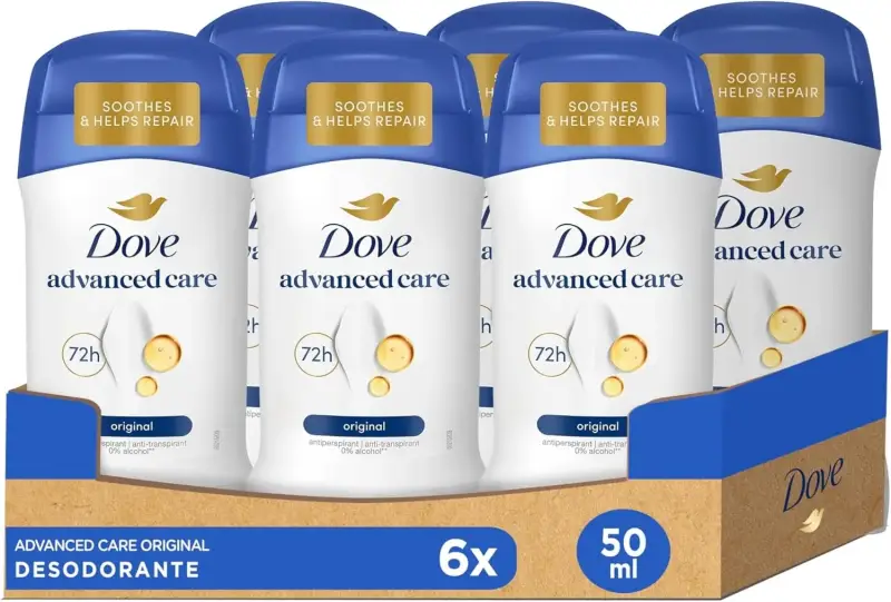 6x Dove Desodorante en barra antitranspirante original 6x Dove Desodorante en barra antitranspirante original