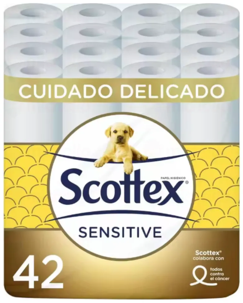 42 Rollos Papel Higiénico Scottex Sensitive 42 Rollos Papel Higiénico Scottex Sensitive