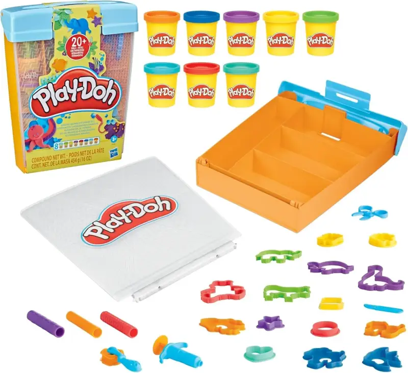 8 botes plastilina + accesorios Play-Doh Set de Animales e Imaginación 8 botes plastilina + accesorios Play-Doh Set de Animales e Imaginación