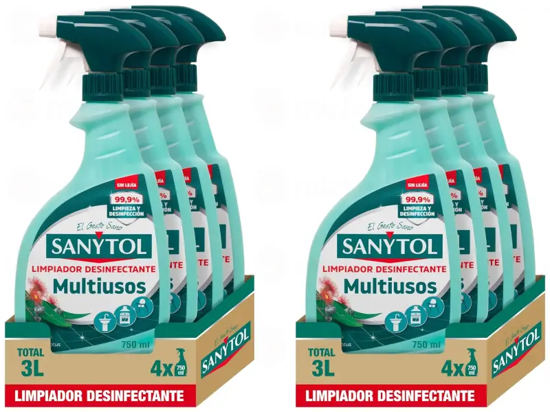 8x750 Ml Sanytol Limpiador Desinfectante Multiusos 8x750 Ml Sanytol Limpiador Desinfectante Multiusos